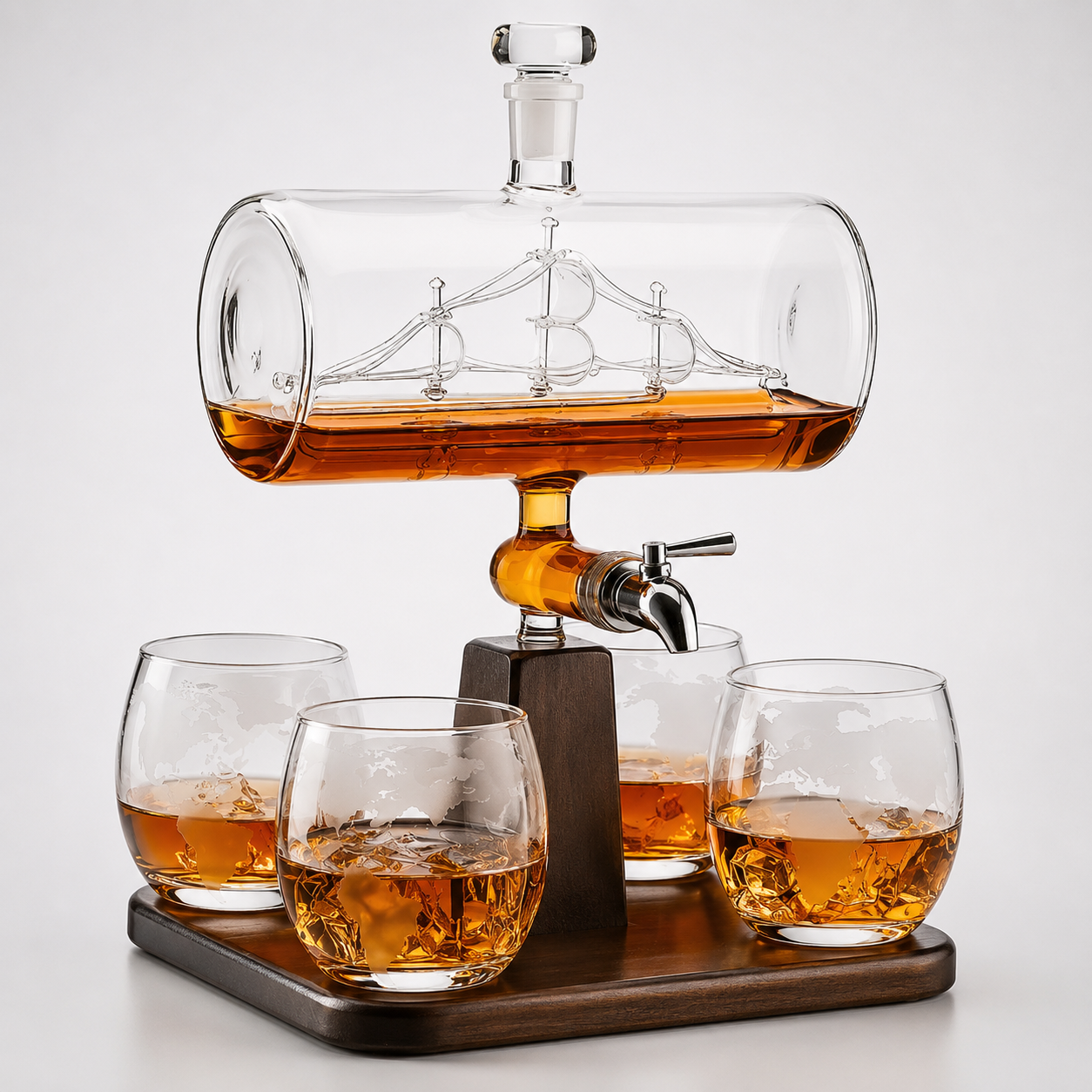 Industrial Metal Wine Rack Cabinet with Glass Holder