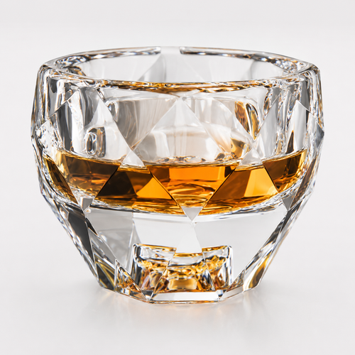 Faceted Crystal Whiskey Glass