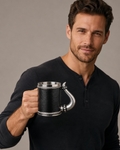 Medieval Horn Handle Tankard Mug