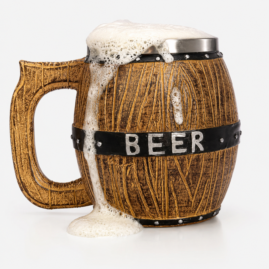 Rustic Barrel Beer Mug